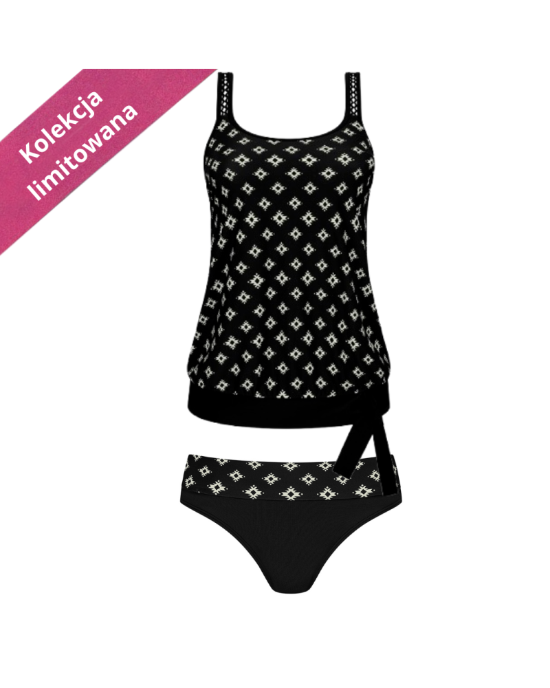 Tankini z kieszonkami na protezy piersi z figami Palermo BL  71747 Amoena