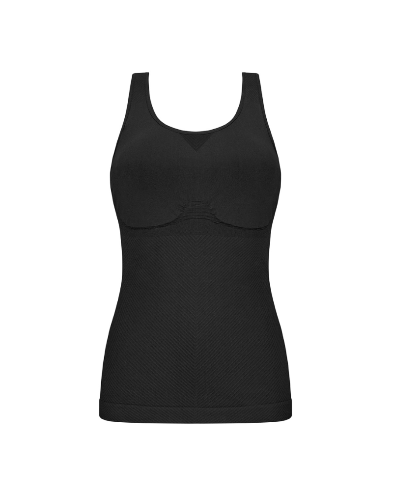 Czarna koszulka modelująca Liane Top 44934 Amoena