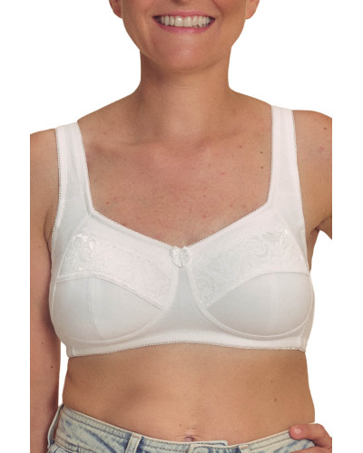 Elegancki biały biustonosz Amoena Katja SB 45116 dla amazonek, nowa kolekcja