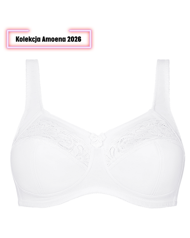 Elegancki biały biustonosz Amoena Katja SB 45116 dla amazonek, nowa kolekcja
