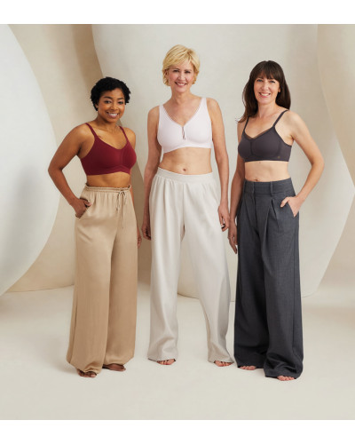 Biustonosz Amoena Wave Pure – miękki z silikonowym wsparciem, kolor Ruby